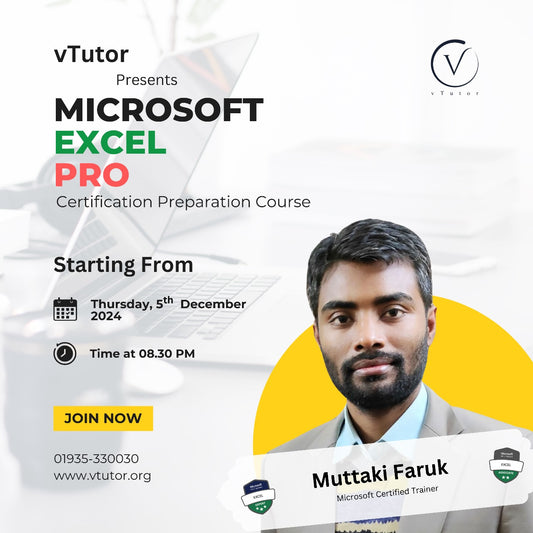 Microsoft Excel Pro  (Training + Certification)